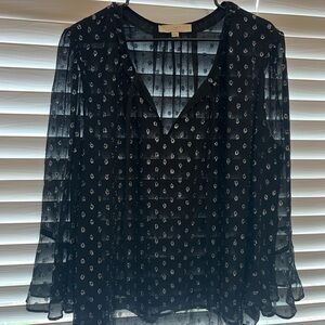 LOFT Black Sheer Women's Blouse
